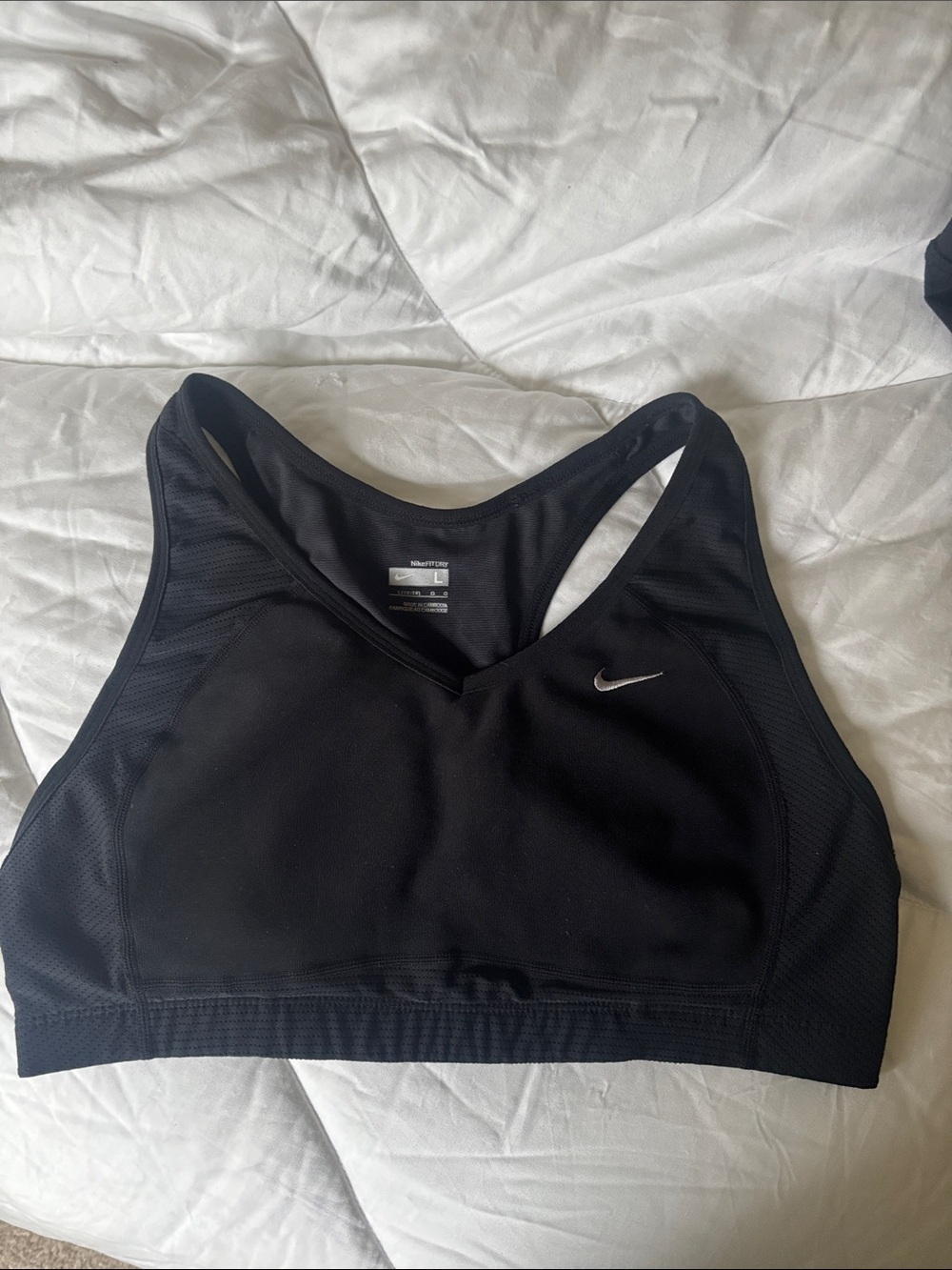 Nike Black Women's Medium-Impact Sports Bra with Swoosh